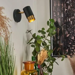 Lampes Vintages & Rétros-hofstein Applique murale Campanas Vert, Laiton, 1 lumière