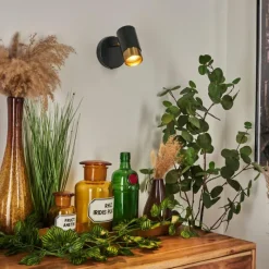 Lampes Vintages & Rétros-hofstein Applique murale Campanas Vert, Laiton, 1 lumière