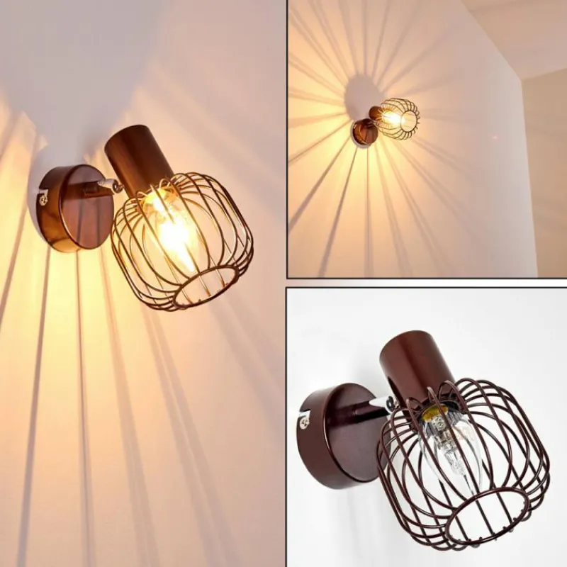 Luminaires Rustiques-hofstein Applique murale Cancun Brun, 1 lumière