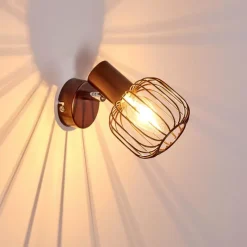 Luminaires Rustiques-hofstein Applique murale Cancun Brun, 1 lumière