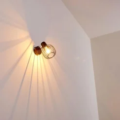 Luminaires Rustiques-hofstein Applique murale Cancun Brun, 1 lumière