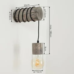 Luminaires Scandinaves-hofstein Applique murale Canedo Brun, 1 lumière