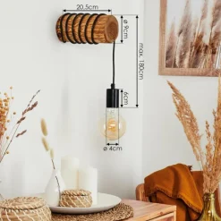 Luminaires Scandinaves-hofstein Applique murale Canedo Brun, 1 lumière