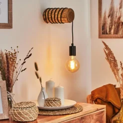 Luminaires Scandinaves-hofstein Applique murale Canedo Brun, 1 lumière