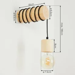 Luminaires Scandinaves-hofstein Applique murale Canedo Brun, 1 lumière