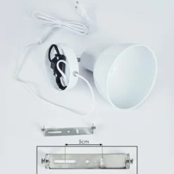 hofstein Applique murale Caney Chrome, Blanc, 1 lumière