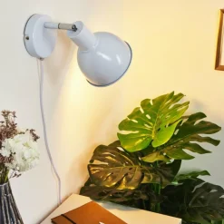 hofstein Applique murale Caney Chrome, Blanc, 1 lumière