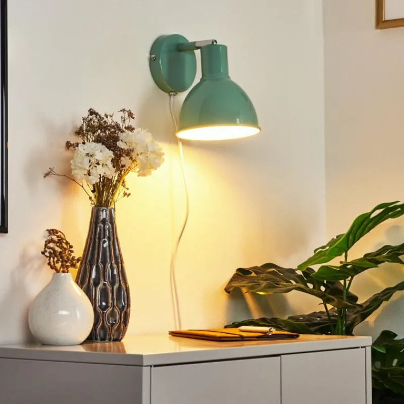 hofstein Applique murale Caney Chrome, Vert, 1 lumière