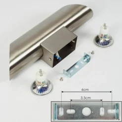 hofstein Applique murale Cann LED Nickel mat, 2 lumières