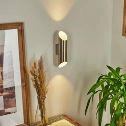 hofstein Applique murale Cann LED Nickel mat, 2 lumières