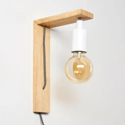 hofstein Applique murale Canoe Bois clair, 1 lumière