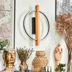 Luminaires Scandinaves-hofstein Applique murale Carcano LED Écru, Noir, 1 lumière