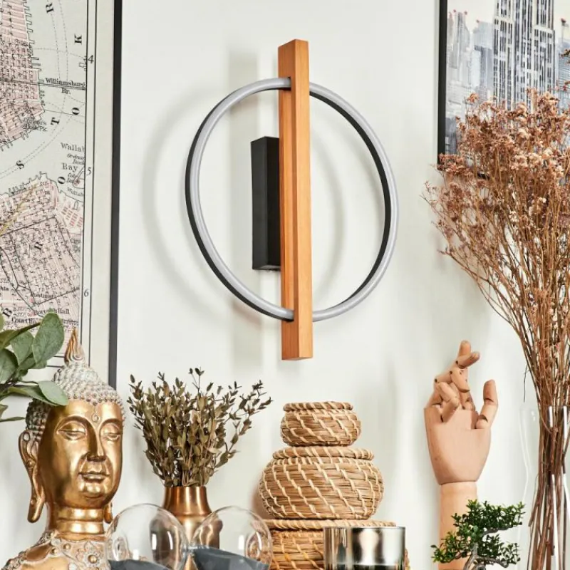 Luminaires Scandinaves-hofstein Applique murale Carcano LED Écru, Noir, 1 lumière