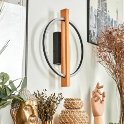 Luminaires Scandinaves-hofstein Applique murale Carcano LED Écru, Noir, 1 lumière