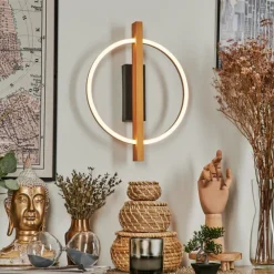 Luminaires Scandinaves-hofstein Applique murale Carcano LED Écru, Noir, 1 lumière