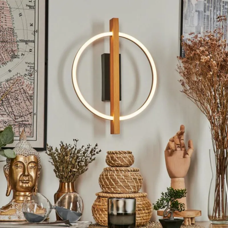 Luminaires Scandinaves-hofstein Applique murale Carcano LED Écru, Noir, 1 lumière