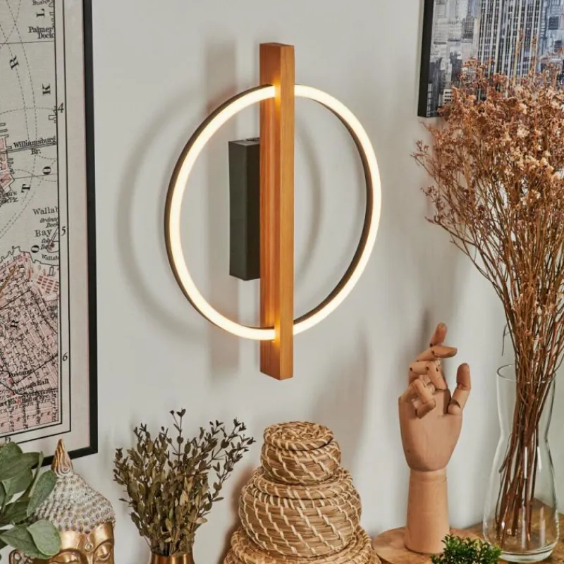 Luminaires Scandinaves-hofstein Applique murale Carcano LED Écru, Noir, 1 lumière