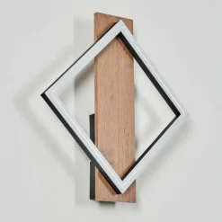 hofstein Applique murale Cascade LED Brun, Couleur bois, Noir, 1 lumière