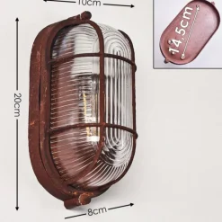 hofstein Applique murale Catawba Rouille, 1 lumière