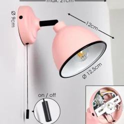 Lampes Vintages & Rétros-hofstein Applique murale Catharine Rose, 1 lumière