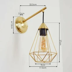 Lampes Vintages & Rétros-hofstein Applique murale Cenova Laiton, 1 lumière