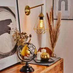 Lampes Vintages & Rétros-hofstein Applique murale Cenova Laiton, 1 lumière