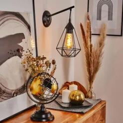 Lampes Vintages & Rétros-hofstein Applique murale Cenova Noir, 1 lumière