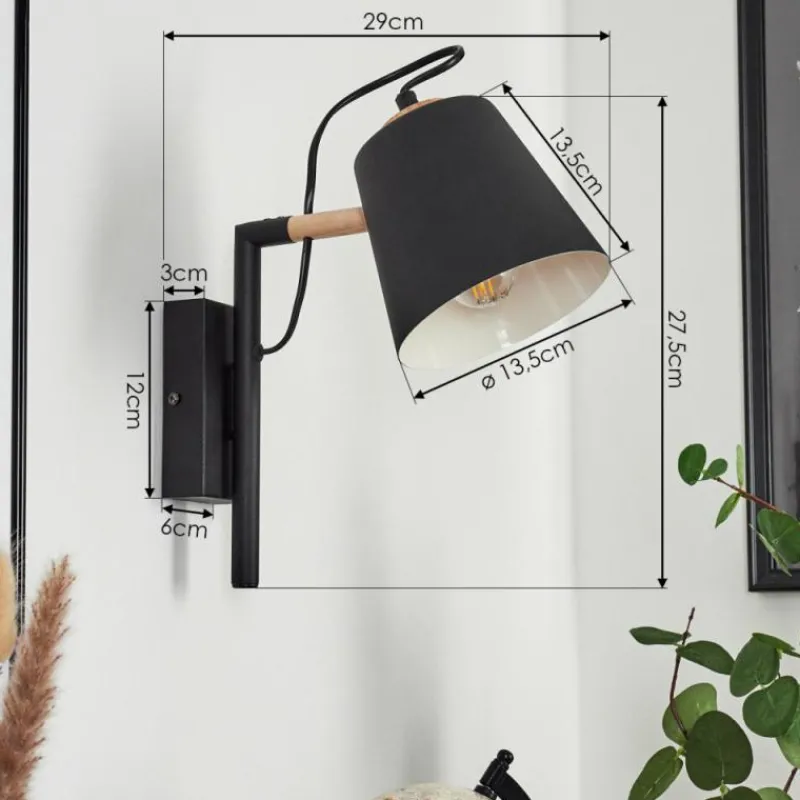 Luminaires Scandinaves-hofstein Applique murale Cerrizal Écru, Noir, 1 lumière