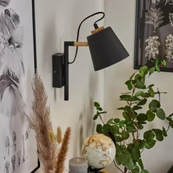 Luminaires Scandinaves-hofstein Applique murale Cerrizal Écru, Noir, 1 lumière