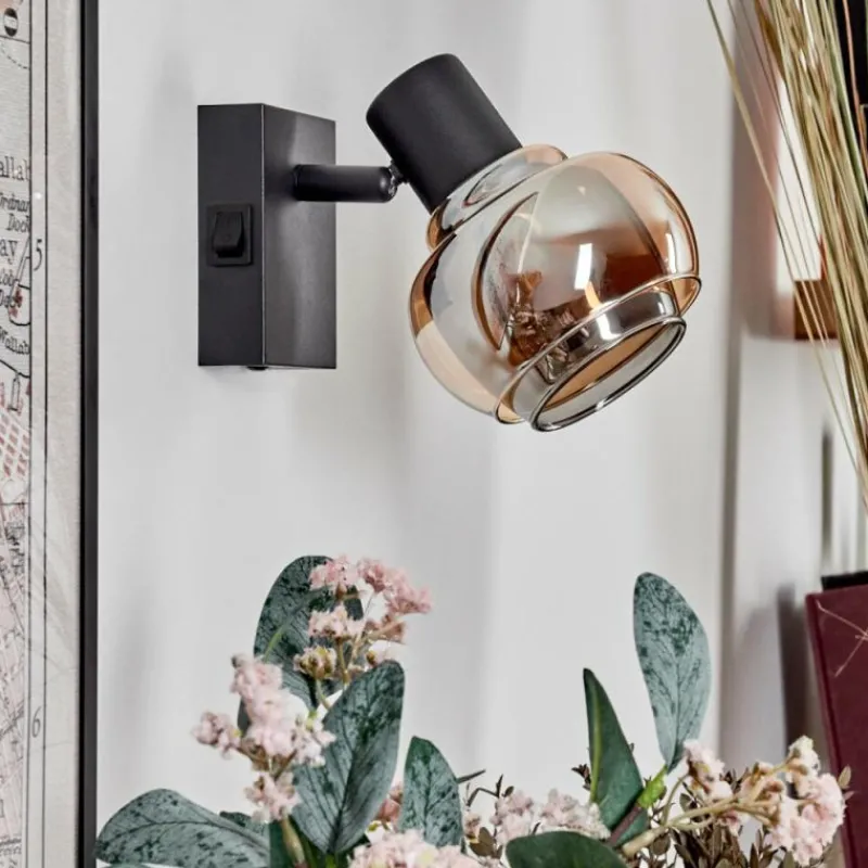 hofstein Applique murale Cevio Noir, 1 lumière