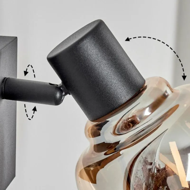 hofstein Applique murale Cevio Noir, 1 lumière