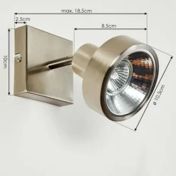 hofstein Applique murale Chagres Nickel mat, 1 lumière