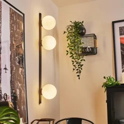 hofstein Applique murale Chamouscady Noir, 3 lumières