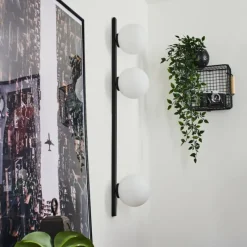 hofstein Applique murale Chamouscady Noir, 3 lumières