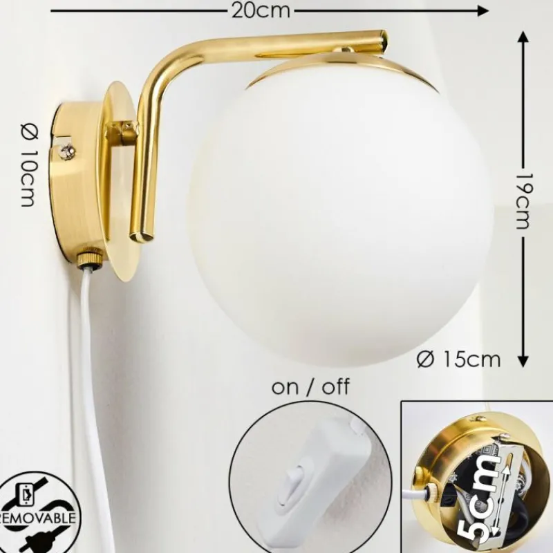 hofstein Applique murale Chemung Laiton, 1 lumière