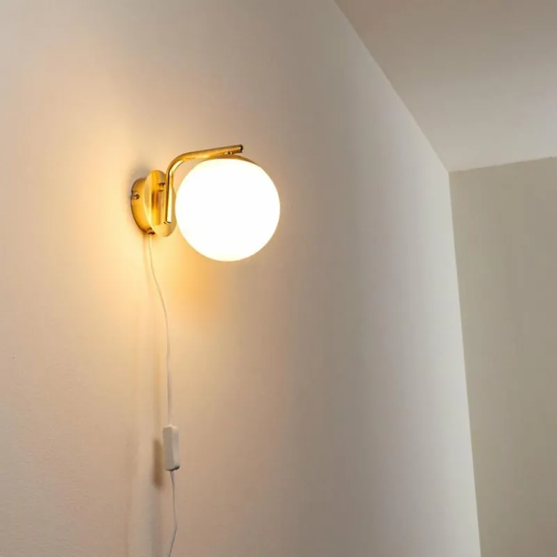 hofstein Applique murale Chemung Laiton, 1 lumière