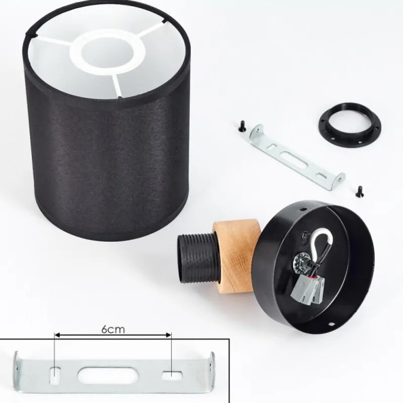 Lampes En Tissu-hofstein Applique murale Chiuvi Chrome, Écru, Noir, Blanc, 1 lumière