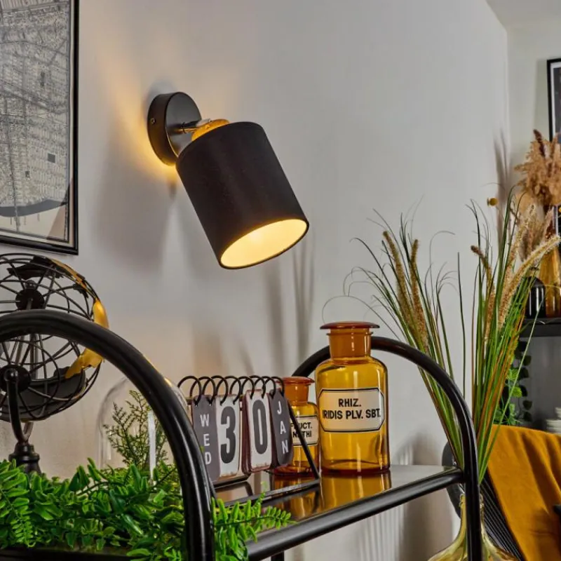 Lampes En Tissu-hofstein Applique murale Chiuvi Chrome, Écru, Noir, Blanc, 1 lumière