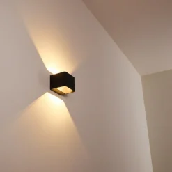 hofstein Applique murale Chuitna LED Noir, 1 lumière