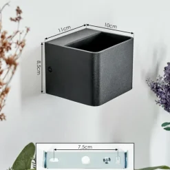 hofstein Applique murale Chuitna LED Noir, 1 lumière