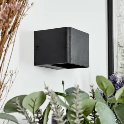 hofstein Applique murale Chuitna LED Noir, 1 lumière