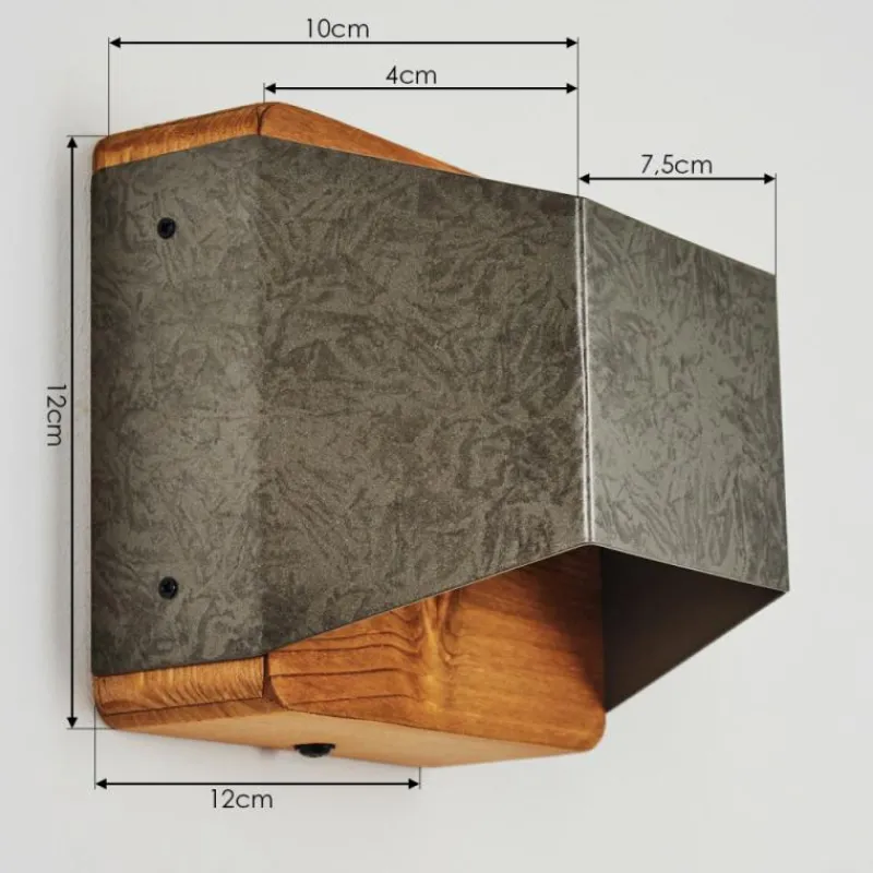 Lampes Industrielles-hofstein Applique murale Clarens LED Brun, Blanc, 1 lumière