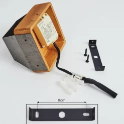 Lampes Industrielles-hofstein Applique murale Clarens LED Brun, Blanc, 1 lumière