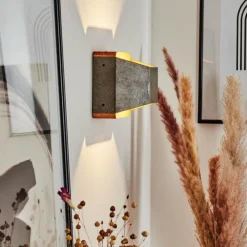 Lampes Industrielles-hofstein Applique murale Clarens LED Brun, Blanc, 1 lumière