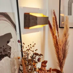 Lampes Industrielles-hofstein Applique murale Clarens LED Brun, Gris, 1 lumière