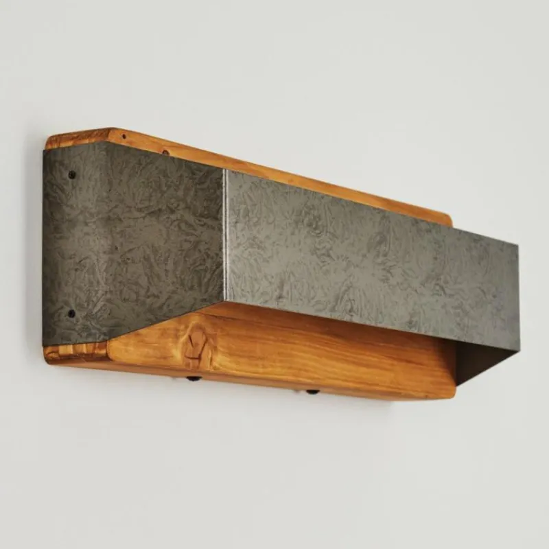 Lampes Industrielles-hofstein Applique murale Clarens LED Brun, Gris, 1 lumière