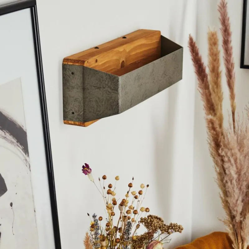 Lampes Industrielles-hofstein Applique murale Clarens LED Brun, Gris, 1 lumière