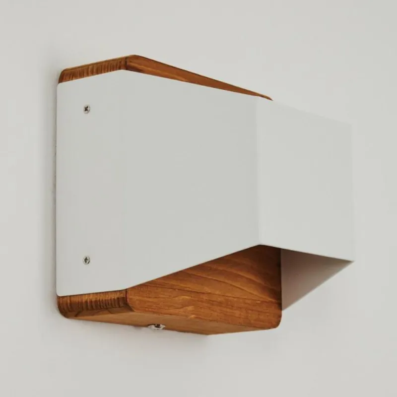 Lampes Industrielles-hofstein Applique murale Clarens LED Brun, Blanc, 1 lumière