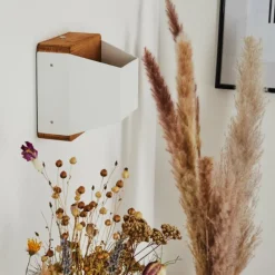 Lampes Industrielles-hofstein Applique murale Clarens LED Brun, Blanc, 1 lumière