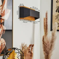 hofstein Applique murale Clarens LED Écru, Noir, 1 lumière